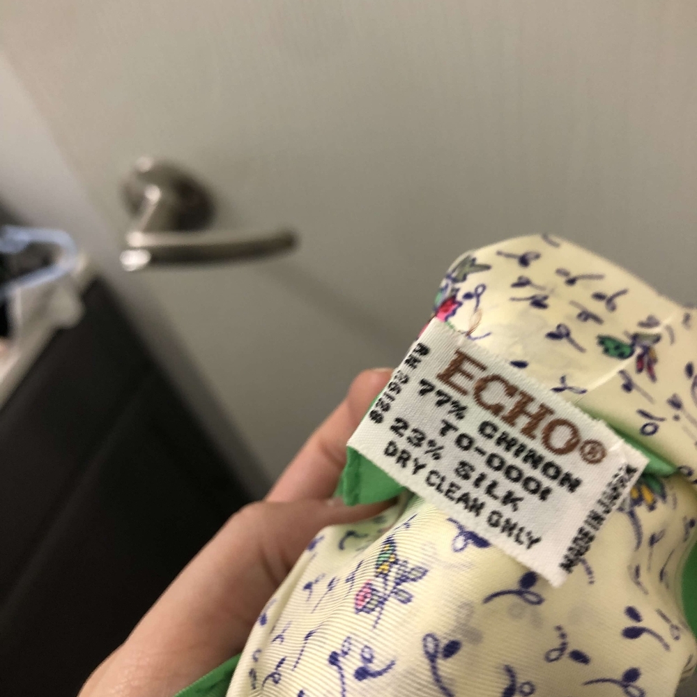 Deadstock NWT Vtg 60s 70s Floral Echo Scarf - Picture 5 of 5